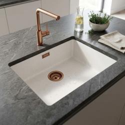 modern-kitchen-sink-white-stone-finish-rose-gold-faucet